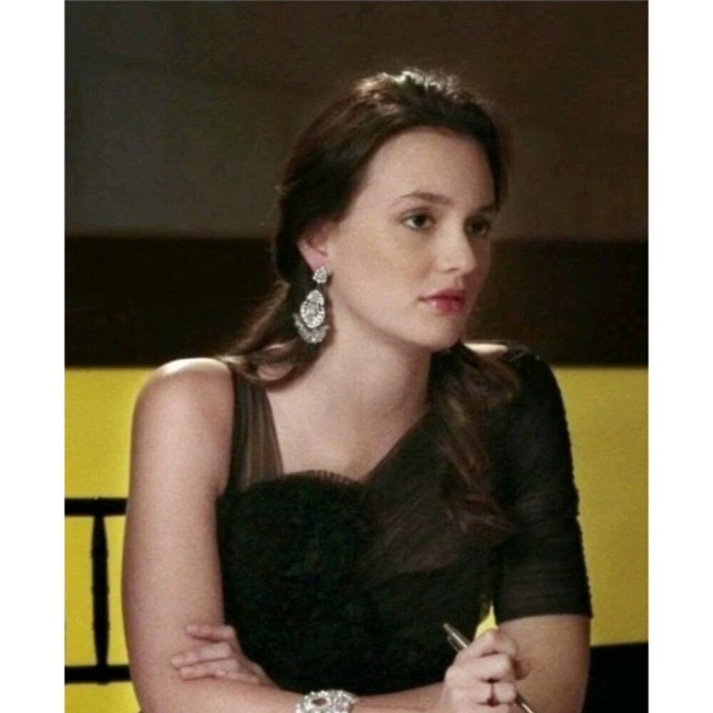 ASO Blair Waldorf Gossip Girl Black Lace Bcbgmaxazira Dress Size 12 Large Fairy